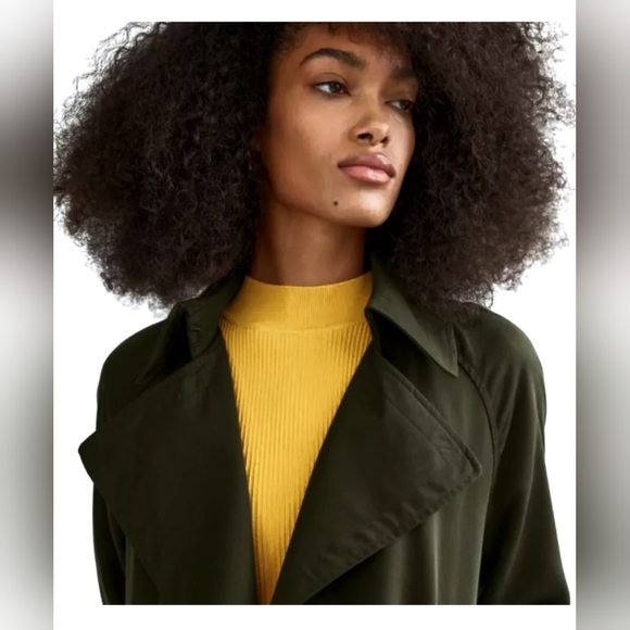 Babaton Olive Green Trench Coat -Small - Picture 5 of 11